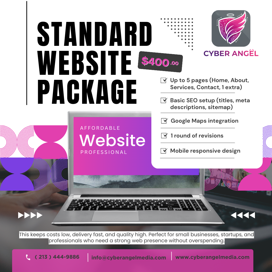 Standard 5-Page Website Design Package with Basic SEO for Small Businesses